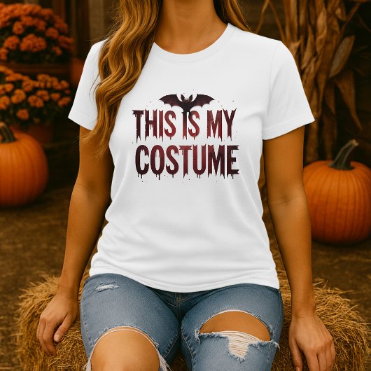 This Is My Costume Dripping Scary Text  Halloween Tシャツ