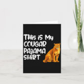 This Is My Cougar Pajama Shirt, Funny Cougars  カード (正面)