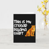 This Is My Cougar Pajama Shirt, Funny Cougars  カード (黄色い花)