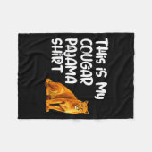 This Is My Cougar Pajama Shirt, Funny Cougars  フリースブランケット (正面(横))