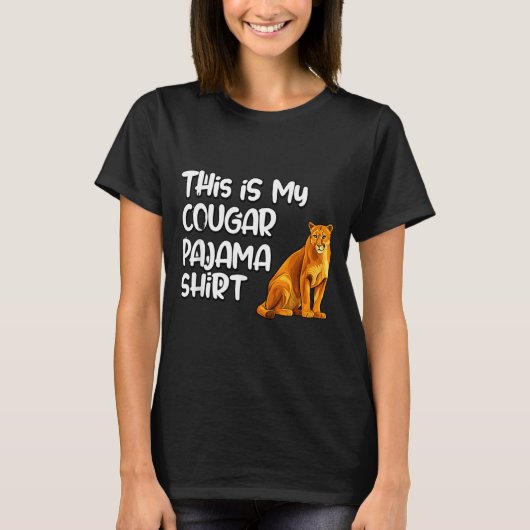This Is My Cougar Pajama Shirt, Funny Cougars Tシャツ (正面)