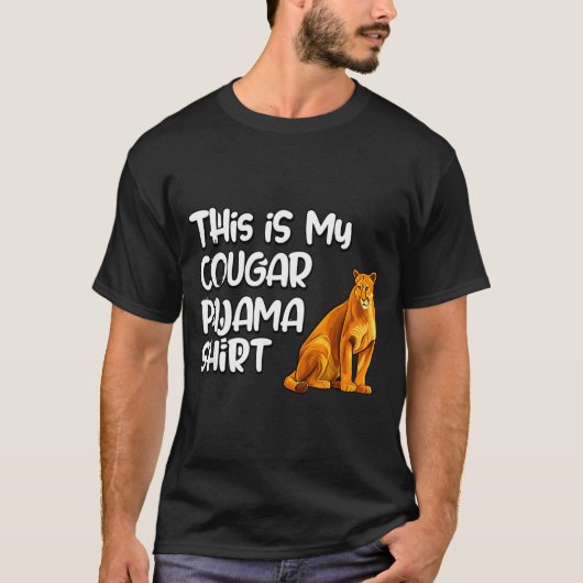 This Is My Cougar Pajama Shirt, Funny Cougars  Tシャツ (正面)