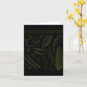 This Is My Crop Top Funny Gardening Pun Vegetable  カード (黄色い花)