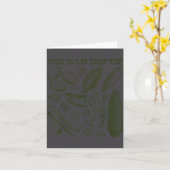 This Is My Crop Top Funny Gardening Pun Vegetable  カード (黄色い花)