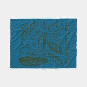 This Is My Crop Top Funny Gardening Pun Vegetable  フリースブランケット (正面(横))