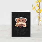 This Is My Cuddle Shirt Cute Beavers Funny  カード (黄色い花)
