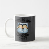 This Is My Cuddle Shirt Cute Bee Couple Snuggle  コーヒーマグカップ (左)