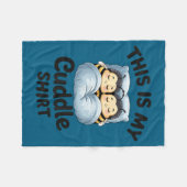 This Is My Cuddle Shirt Cute Bee Couple Snuggle  フリースブランケット (正面(横))