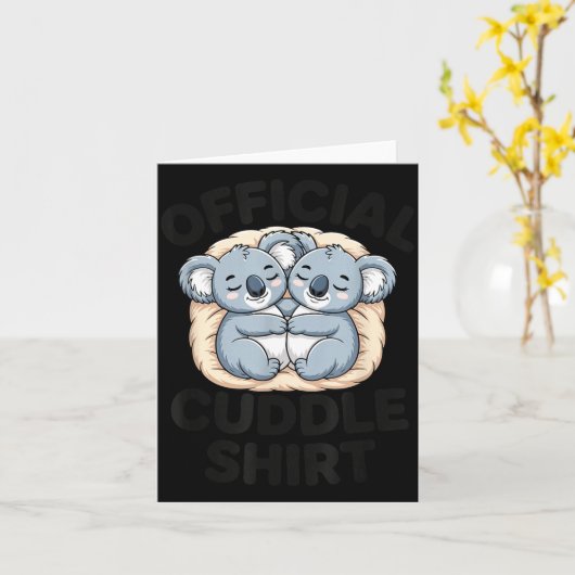 This Is My Cuddle Shirt Cute Koala Matching カード (黄色い花)