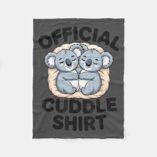 This Is My Cuddle Shirt Cute Koala Matching  フリースブランケット (正面)