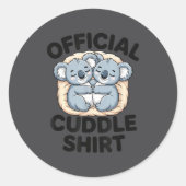 This Is My Cuddle Shirt Cute Koala Matching  ラウンドシール (正面)