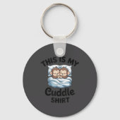 This Is My Cuddle Shirt Cute Monkey Couple  キーホルダー (正面)