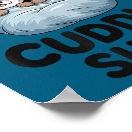 This Is My Cuddle Shirt Cute Otter Couple Sleeng  ポスター (角)