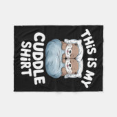 This Is My Cuddle Shirt Cute Otter Couple Sleeping フリースブランケット (正面(横))