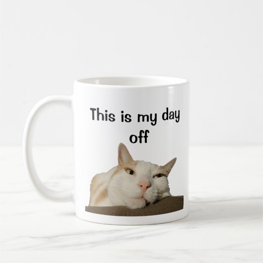 This is My Day Off Cat コーヒーマグカップ (左)