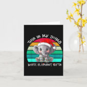 This Is My Dumb White Elephant Christmas Xmas Unde カード (黄色い花)