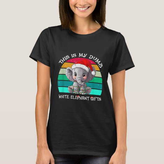 This Is My Dumb White Elephant Christmas Xmas Unde Tシャツ (正面)