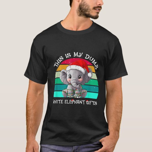 This Is My Dumb White Elephant Christmas Xmas Unde Tシャツ (正面)