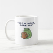 This Is My Emotional Support Mug – Funny Frog Coff コーヒーマグカップ (左)