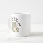 This Is My Emotional Support Mug – Funny Frog Coff コーヒーマグカップ (正面左)