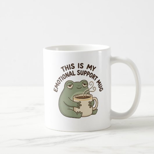 This Is My Emotional Support Mug – Funny Frog Coff コーヒーマグカップ (右)