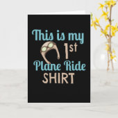 This is My First Plane Ride Airplane カード (黄色い花)