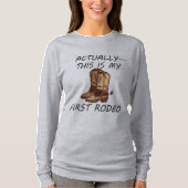 This Is My First Rodeo Bodysuit, Cowboy Baby Cloth Tシャツ (正面)