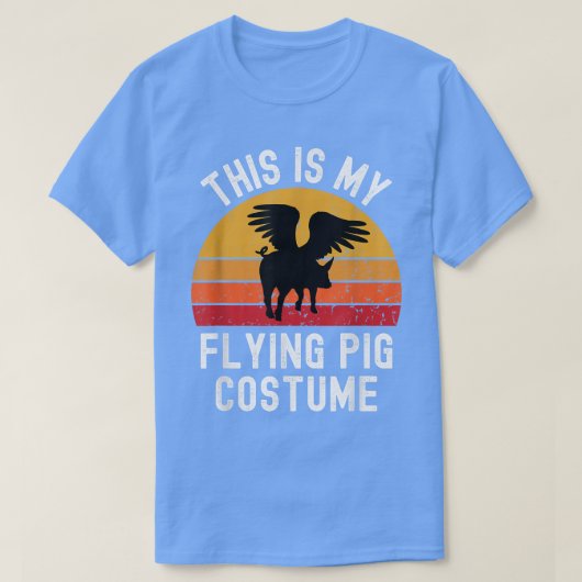 This Is My Flying Pig Costume Funny Lazy Halloween Tシャツ (デザイン正面)
