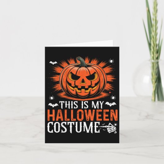 This Is My Funny Pumpkin Halloween Costume  カード (正面)