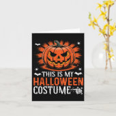 This Is My Funny Pumpkin Halloween Costume  カード (黄色い花)