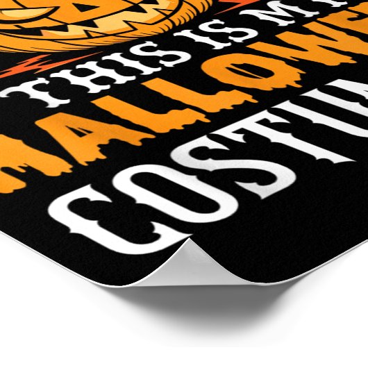 This Is My Funny Pumpkin Halloween Costume ポスター (角)