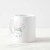 This Is My Growth Year Pastel Inspirational Mug コーヒーマグカップ (正面左)