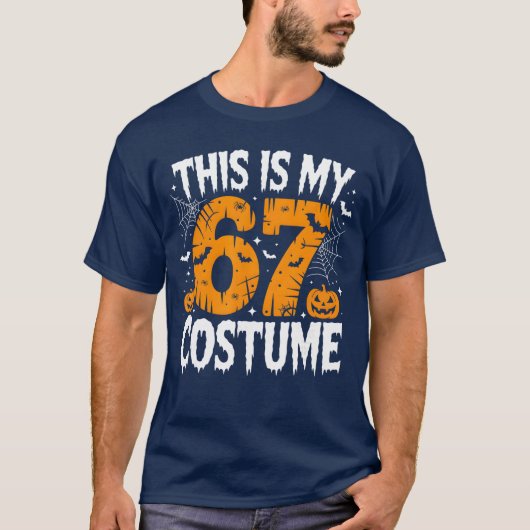 This is My Halloween 67 Costume Lazy Brainrot Meme Tシャツ (正面)