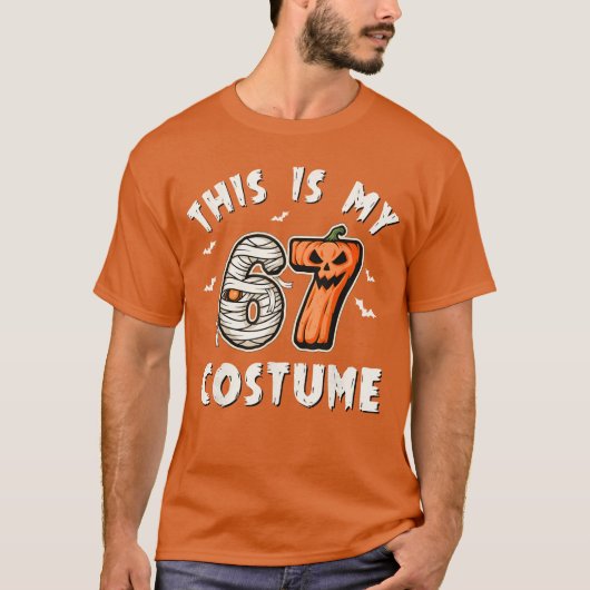 This is My Halloween 67 Costume Number 6 7 Meme Tシャツ (正面)
