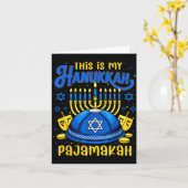 This Is My Hanukkah Pajamakah For Jewish Christmas カード (黄色い花)
