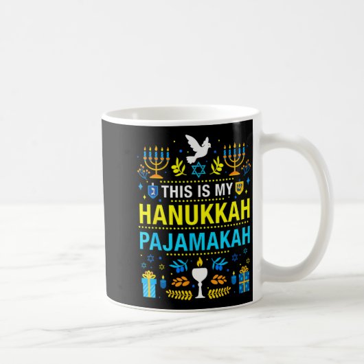 This Is My Hanukkah Pajamakah For Jewish Christmas コーヒーマグカップ (右)