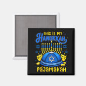 This Is My Hanukkah Pajamakah For Jewish Christmas マグネット (正面/裏面)