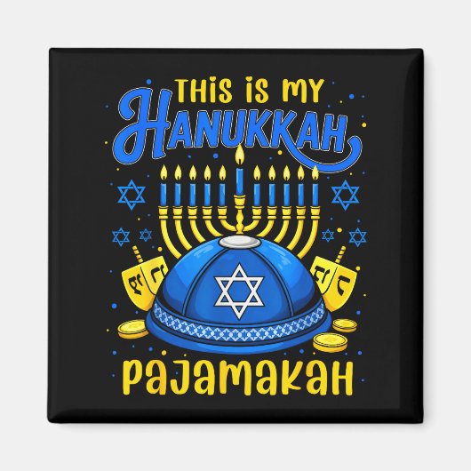 This Is My Hanukkah Pajamakah For Jewish Christmas マグネット (正面)
