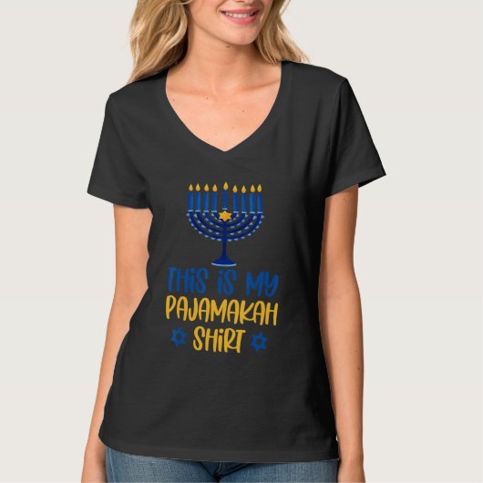 This Is My Hanukkah Pajamakah Menorah Chanukah Paj Tシャツ (正面)