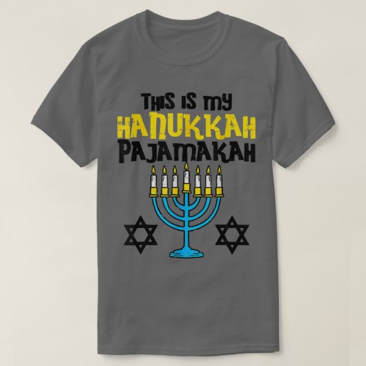 This Is My Hanukkah Pajamakah Menorah Chanukah Xma Tシャツ (デザイン正面)