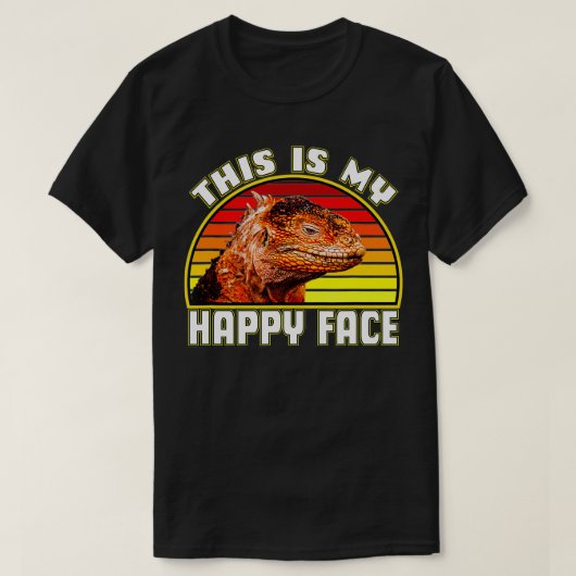 This Is My Happy Face Bearded Dragon Tシャツ (デザイン正面)
