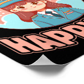 This Is My Happy Face Funny Woman Pilot Airplane  ポスター (角)