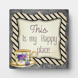 『This is My Happy Place』レトロなモチベーション・ポスター、 フォトプラーク