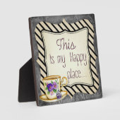 『This is My Happy Place』レトロなモチベーション・ポスター、 フォトプラーク (正面)