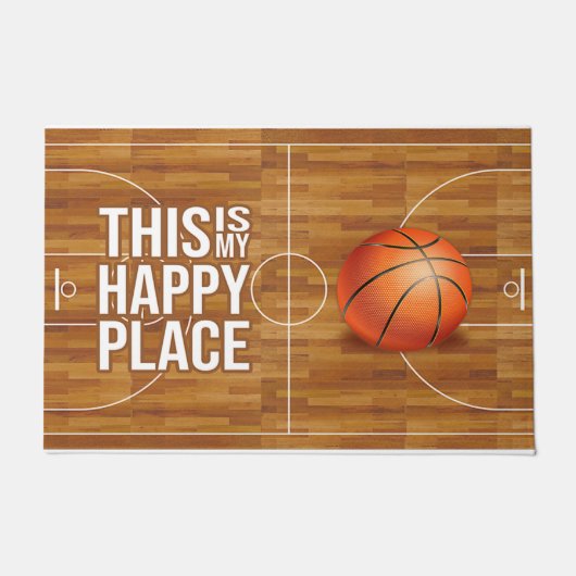 This Is My Happy Place, Basketball Quotes ドアマット (正面)