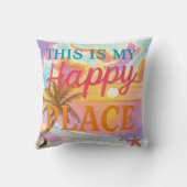 This is my happy place - Tropical Beach クッション (裏面)