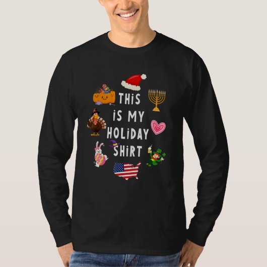 This Is My Holiday  Happy Halloween Thanksgiving X Tシャツ (正面)