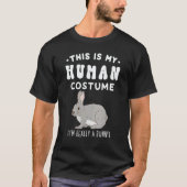 This is my Human Costume I'm Really A Bunny Gray R Tシャツ (正面)