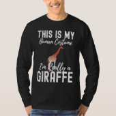This Is My Human Costume I'm Really A Giraffe Anim Tシャツ (正面)