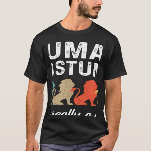 This Is My Human Costume I'm Really A Lion Retro H Tシャツ (正面)